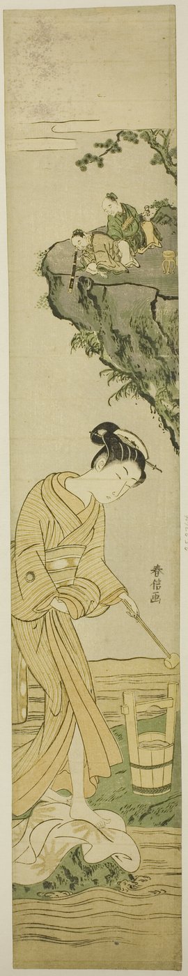 道教仙人偷窥年轻美女 作者 铃木春信