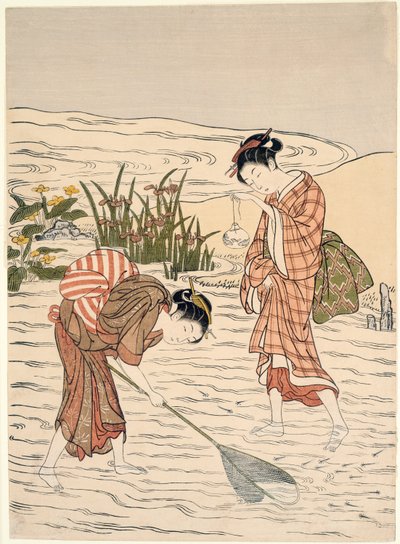 浅水区垂钓 作者 铃木春信