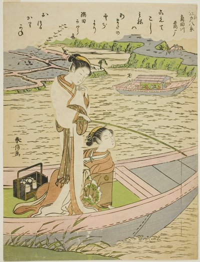隅田川雁落》，选自 "江户时尚八景 "系列 作者 铃木春信