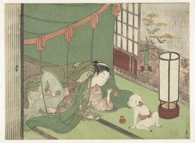 爱侣和孩子 作者 铃木春信
