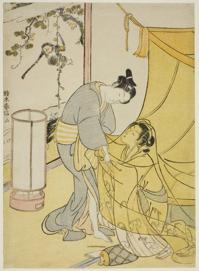 拂晓离别的恋人 作者 铃木春信