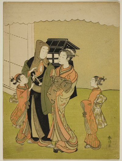 清晨离别的恋人 作者 铃木春信