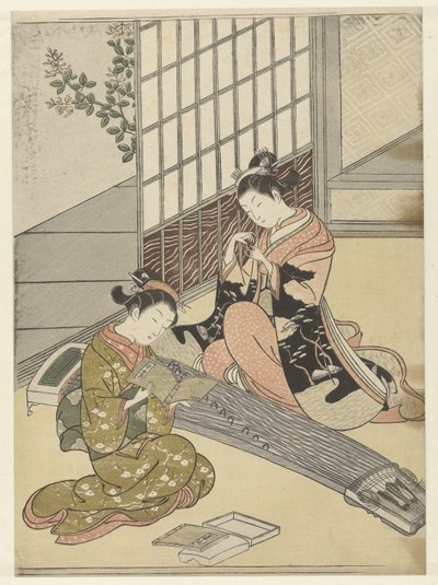 Neerstrijkende ganzen bij de koto bruggen Acht salongezichten (series title) Zashiki hakkei (series title) 作者 铃木春信