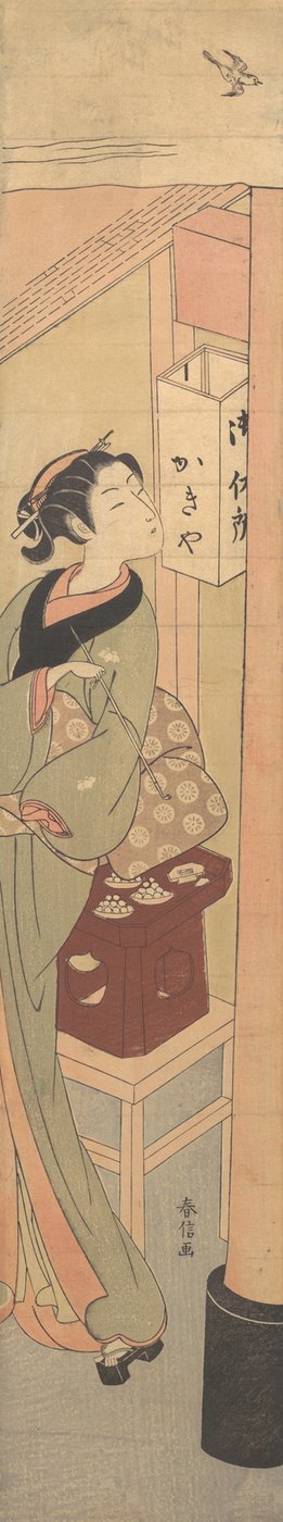 木屋茶馆的大山，约1769., 约1769. 作者 铃木春信