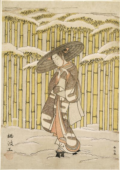路过竹林 作者 铃木春信