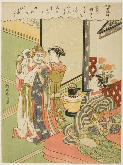 塔蒙滕，选自 "现代生活中的七福神（Tosei Shichi Fukujin）"系列 作者 铃木春信