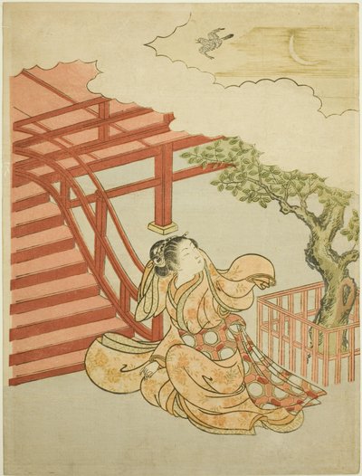 来自云端的杜鹃的呼唤（模仿南本之赖政） 作者 铃木春信