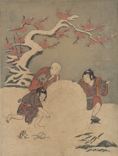 The Snow Ball, 1770., 1770. 作者 铃木春信