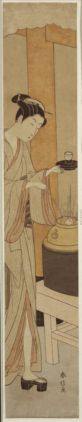 嘉木屋茶馆的女服务员 Osen 作者 铃木春信