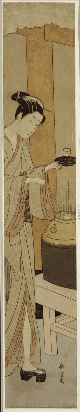 Kagiya茶馆的女服务生Osen，约1769-70年 作者 铃木春信