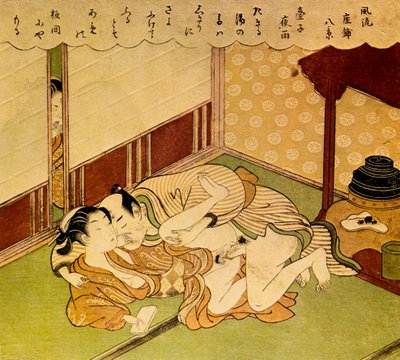 两个恋人，约1750年。   作者 铃木春信