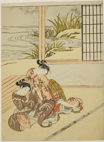 两个女人为一个粉丝奋斗 作者 铃木春信