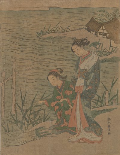 Two Young Ladies at the Shore, ca. 1768., ca. 1768. 作者 铃木春信