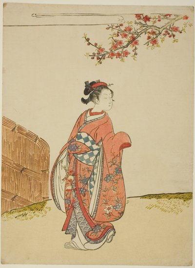 桃树下 作者 铃木春信