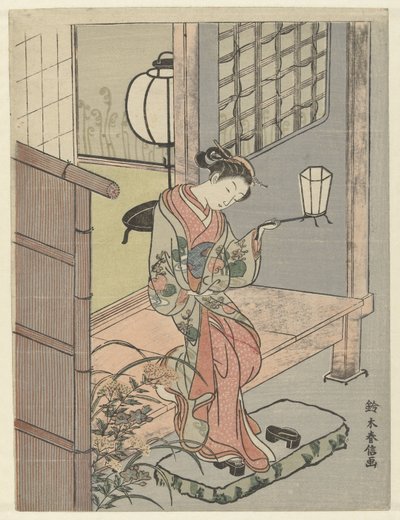 提着灯笼的年轻女子 提着灯笼的年轻女子 作者 铃木春信