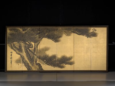 老龙（水墨设色金箔纸本） 作者 铃木少年