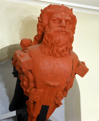 瑞典雷神号护卫舰的图，以斯堪的纳维亚神灵命名。其标志是锤子。建于1841年。卡尔斯克鲁纳海事博物馆，瑞典。 作者 瑞典学校