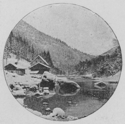 Les Brenets，汝拉纳沙泰洛伊斯的冬季景观（黑白照片） 作者 瑞士摄影师
