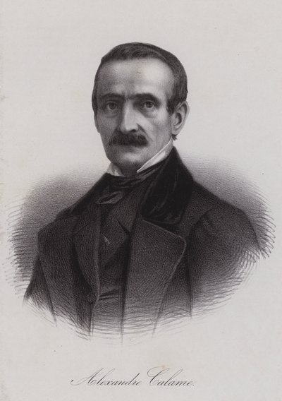 Alexandre Calame，瑞士风景画家（版画） 作者 瑞士学校