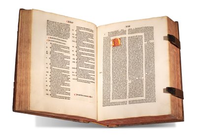 De civitate Dei，河马的奥古斯丁的托马斯·韦利斯（Thomas Waleys）（卒于1349年之前）和尼古拉·特里维（Nicolaus Trivet（1258？-1328）的评论）印刷1489年（牛皮纸） 作者 Swiss School