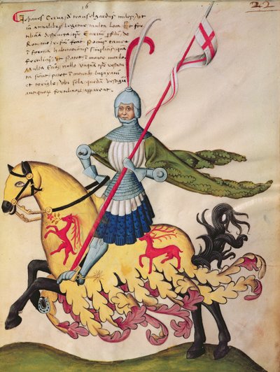 Giovanni Cerva dei Transelgardi（牛皮纸上的蛋彩画） 作者 瑞士学校