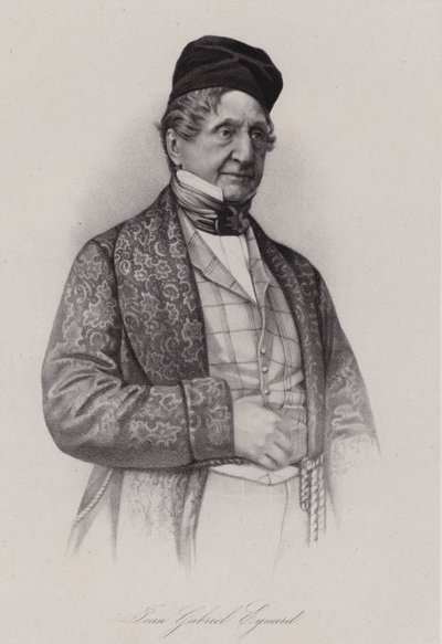 Jean-Gabriel Eynard，瑞士银行家（雕刻）。 作者 瑞士学校