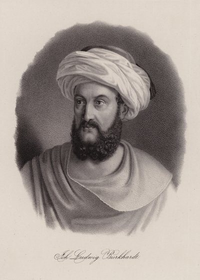 Johann Ludwig Burckhardt，瑞士旅行家和地理学家（版画） 作者 瑞士学校