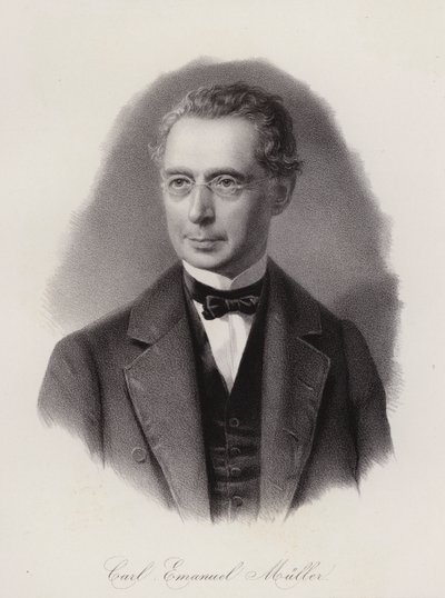 Karl Emanuel Muller，瑞士土木工程师和政治家（雕刻） 作者 瑞士学校