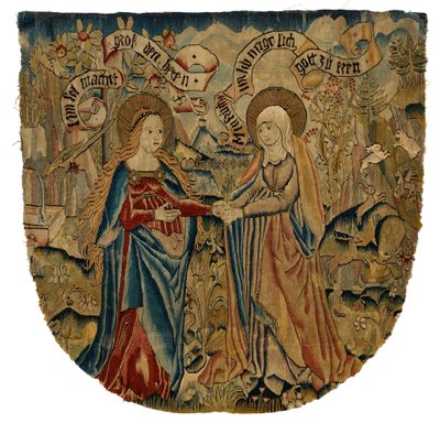 Tapestry panel depicting the Visitation, c.1500 (wool, silk, metal & gold)   1472761   zh       chinese Successfully Translated  Original: The Harpist, detail Translat: The Harpist, detail 1440790 zh chinese Successfully Translated Original: Alice talking  作者 瑞士学校