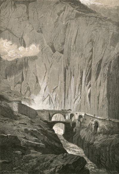 魔鬼桥.-圣。 Gothard Road，Schollenen Gorge 作者 瑞士学校