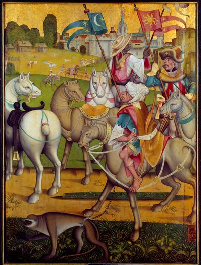 瑞士画派《贤士之骑》画。 约 1460 第戎，美术博物馆 作者 瑞士学校