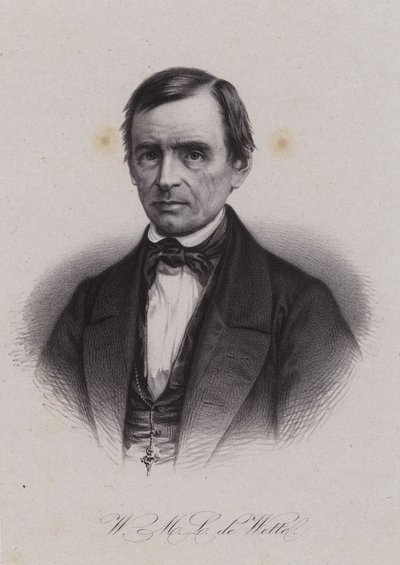 Wilhelm Martin Leberecht de Wette，德国出生的瑞士神学家和圣经学者（版画） 作者 瑞士学校