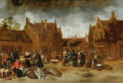 1653年冬季市场 作者 Sybrandt van Beest