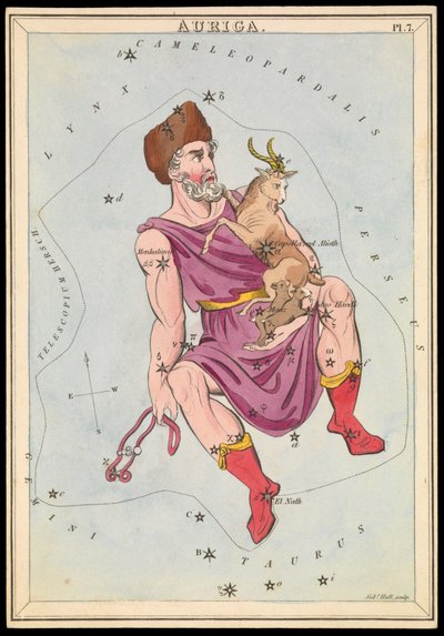 北极星，约 1825 年（卡片、纸、纸巾） 作者 Sydney Hall