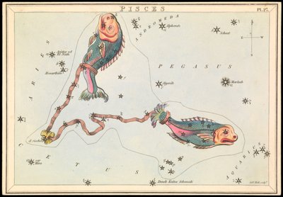 双鱼座，约 1825 年（卡片、纸、纸巾） 作者 Sydney Hall