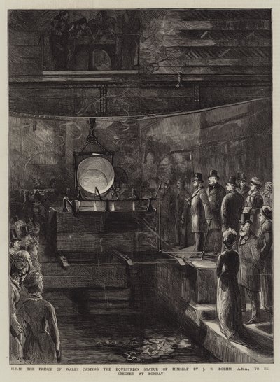 威尔士亲王殿下由JE Boehm投下自己的骑马雕像，ARA将在孟买竖立 作者 Sydney Prior Hall
