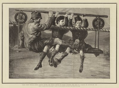 第一次航行，艾伯特王子维克多和威尔士王子乔治1876年在Abergeldie的摇篮中穿越迪伊 作者 悉尼先验厅