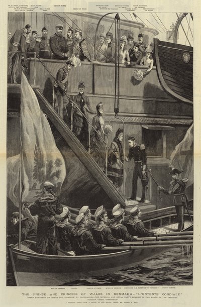 丹麦的王子和威尔士王妃L&39;Entente Cordiale 作者 Sydney Prior Hall