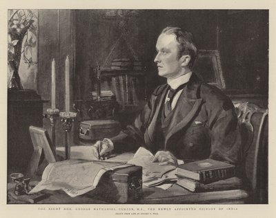 尊敬的George Nathaniel Curzon，新任命的印度总督 作者 悉尼先验厅