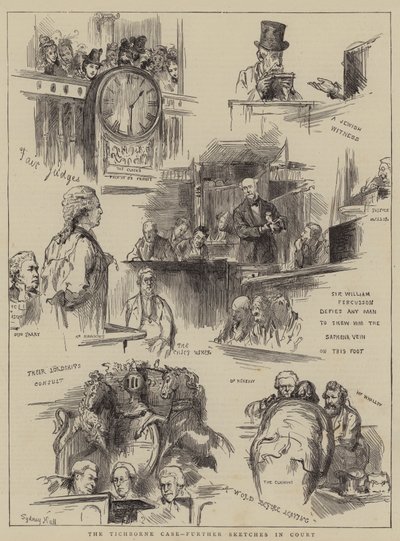Tichborne案件，在法庭上进一步草图 作者 Sydney Prior Hall