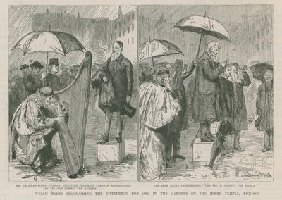威尔士吟游诗人宣布1887年的Eisteddford 作者 悉尼先验厅