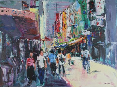 东京一日游，2024 年（压克力） 作者 西尔维娅·保罗
