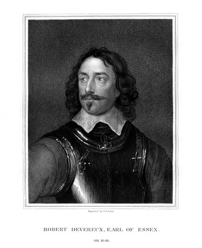 罗伯特·德沃罗（Robert Devereux），埃塞克斯（Essex）的第三伯爵，1827年。 作者 TA院长