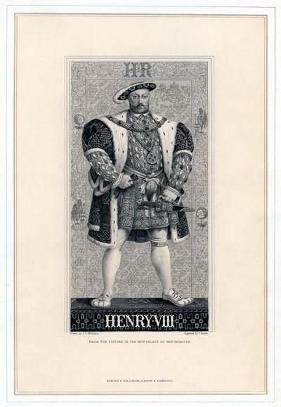 英国的亨利八世（Henry VIII），1491-1547年。 作者 布朗