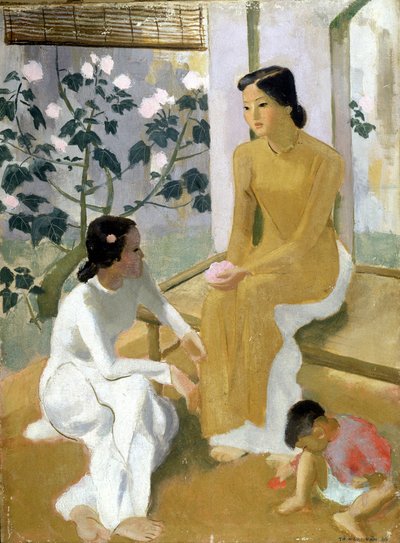 妇女与儿童油画作品：To Ngoc Van 作者 杜五云