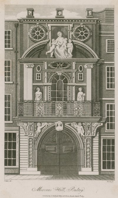Mercer&39;s Hall，Cheapside，伦敦 作者 T.香Pra