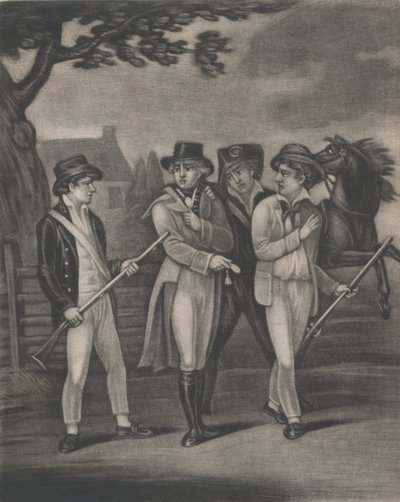 廉洁的保尔丁、威廉姆斯和范弗特带走安德烈少校的事件，1812年7月4日。 作者 台湾弗里曼