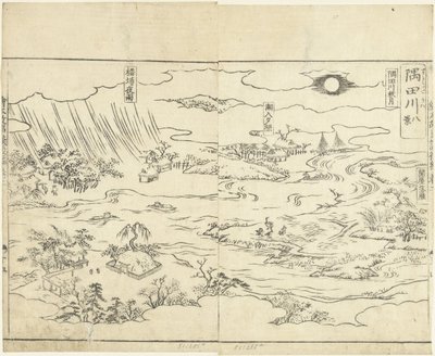 隅田川八景 墨田川八景（物体上的标题） Ehon kojidan（物体上的系列标题） 作者 立花守国