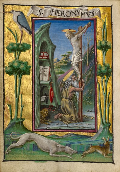 沙漠中的圣杰罗姆 作者 塔迪奥·克里维利（Taddeo Crivelli）