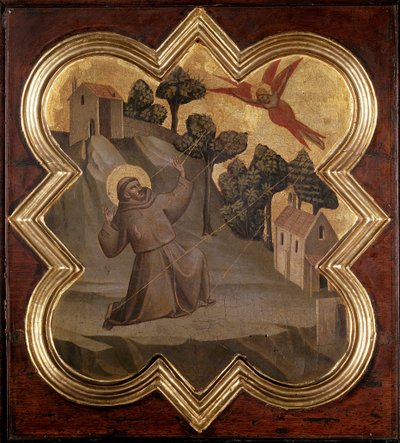 圣弗朗西斯的生活：圣人受到了耻辱 - 壁画 作者 塔迪奥·加迪（Taddeo Gaddi）